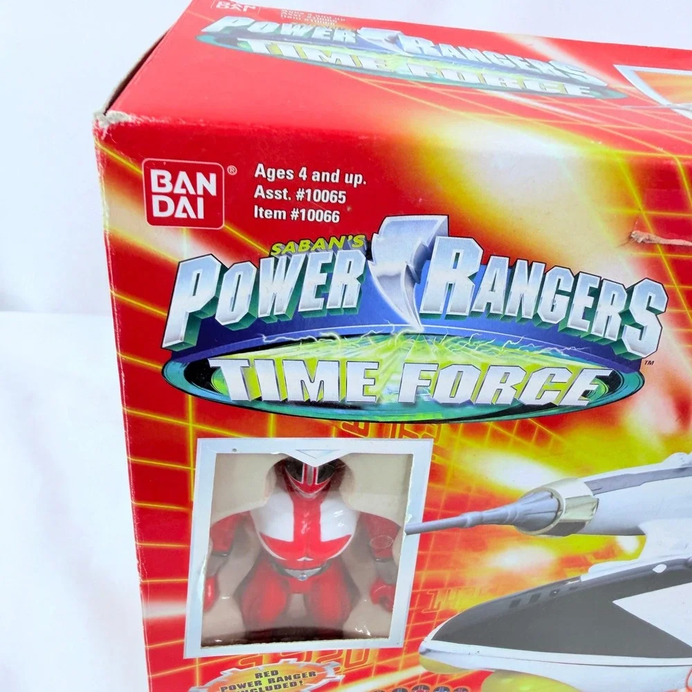 Bandai Power Rangers Time Force Deluxe Time Jet Red Ranger Signed Jason Faunt
